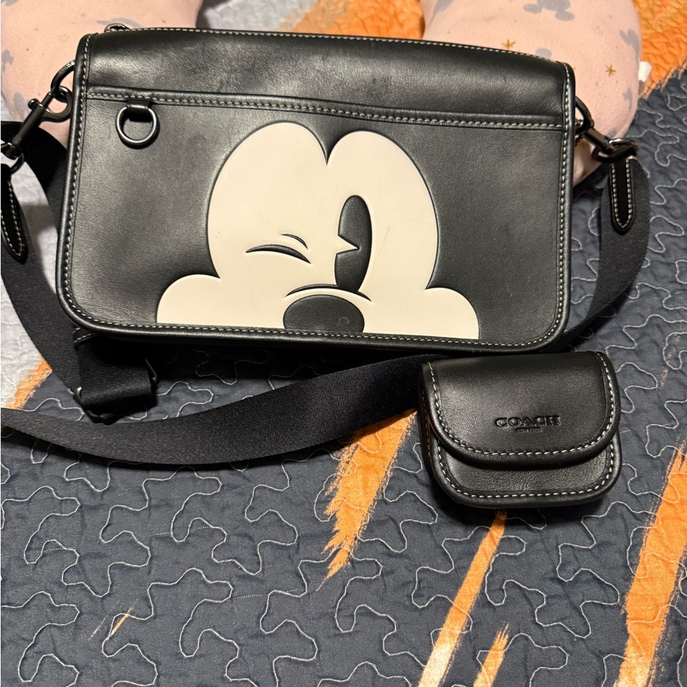 COPY - Coach Black and Cream Mickey Mouse Bag
